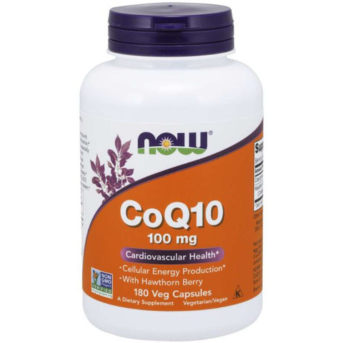 Now Foods CoQ10 100mg w/Hawthorn Berry 180vc