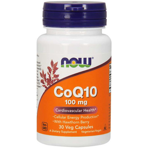 Now Foods CoQ10 100mg w/Hawthorn Berry 30vc