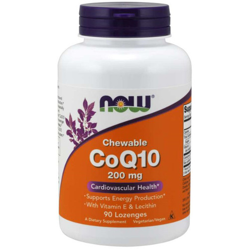 Now Foods CoQ10 200mg w/lecithin 90 lozenges