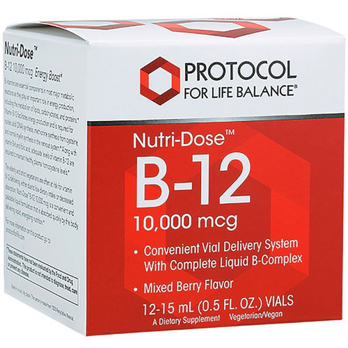 Protocol for Life Balance B12 10,000mcg Nutri-Dose 15ml 12 pack