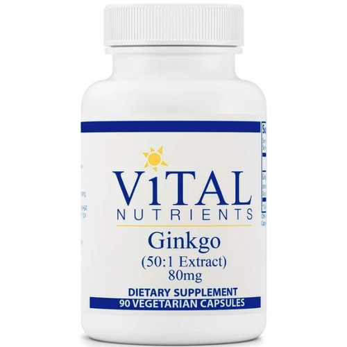 Vital Nutrients Ginkgo (50:1 Extract) 80 mg 90c