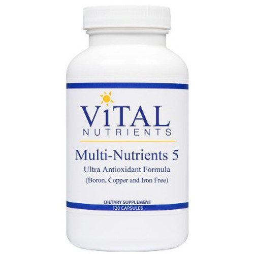 Vital Nutrients Multi-Nutrients 5 Ultra Antioxidant Formula (Boron, Copper, and Iron Free) 120vc