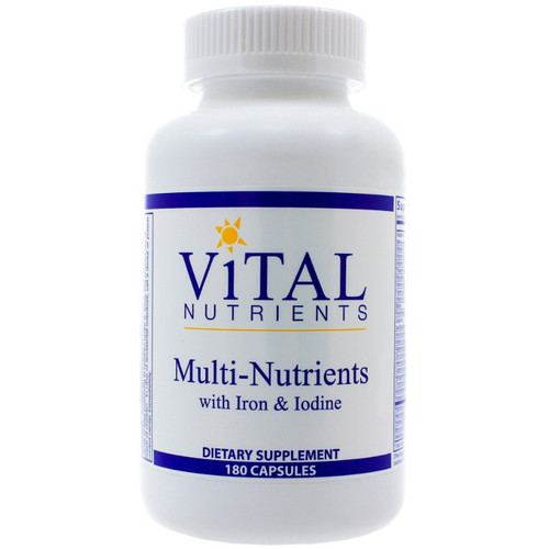 Vital Nutrients Multi-Nutrients with Iron & Iodine 180vc
