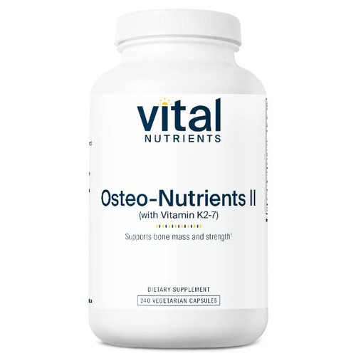 Vital Nutrients Osteo-Nutrients II (with Vitamin K2-7) 240vc front label