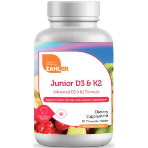 Advanced Nutrition by Zahler Junior D3 & K2 90 chewable tablets