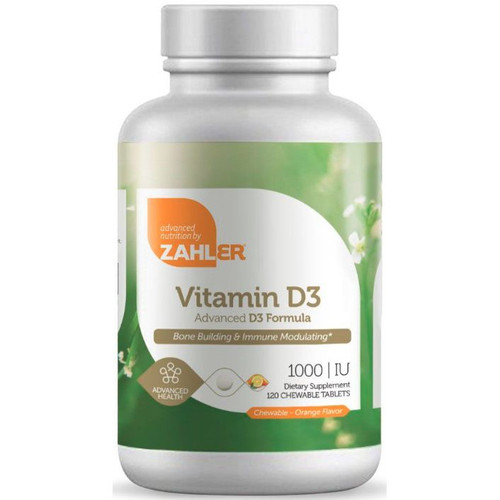 Advanced Nutrition by Zahler Vitamin D3 Chewable 1,000 IU 120 Chewable Tablets