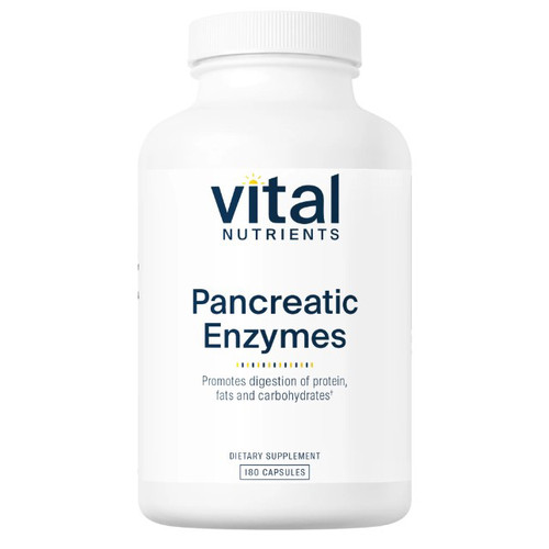 Vital Nutrients Pancreatic Enzymes 180c front label