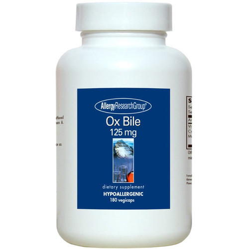 Allergy Research Group Ox Bile 125mg 180c