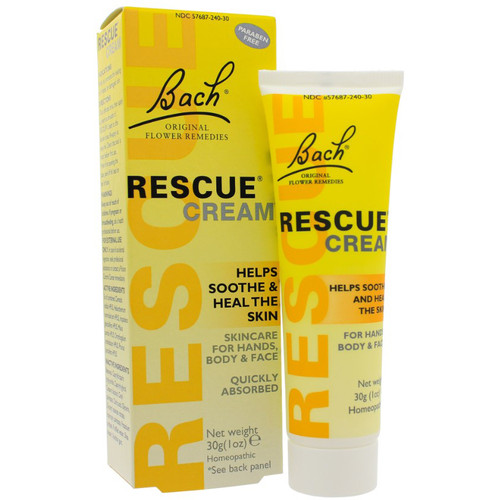 Bach Flower Remedies Rescue Cream 30 g front label