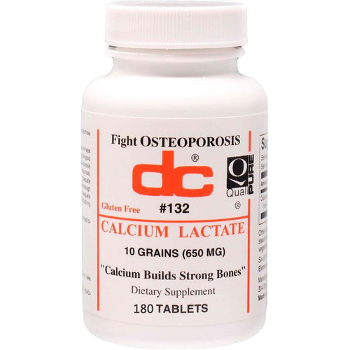 Dee Cee Labs Calcium Lactate 180 tabs front label