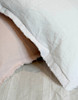 Linen Pillowcases - Farmhouse Vintage Frayed Edge Pillowslips x 2