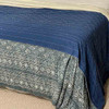 Kantha Quilt - Cotton Block Printed Mist Queen Size