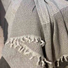 Turkish Cotton Throw Blanket Charcoal - Yummy Linen