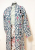 Kantha Kimono Hand Stitched Bathrobe IKAT -Unisex Free Size
