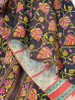 Vintage Kantha Throw Blanket Retro Boho Hand stitched Kantha Quilt Vine Leaves
