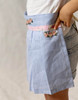 Apron Girls Linen Pleated Half Apron Baby Blue With Lace