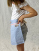 Apron Girls Linen Pleated Half Apron Baby Blue With Lace