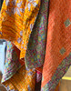 Indian Vintage Sari Kantha Quilt Reversible