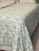 Soft Cotton Bed Sheet Block Printed Reversible / Cooling / Green King /Queen