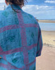 Vintage Kantha Kimono Coat Rugged Bohemian Blue Jacket