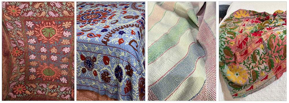 Suzani's and their show stopping beauty. Yummy Linen