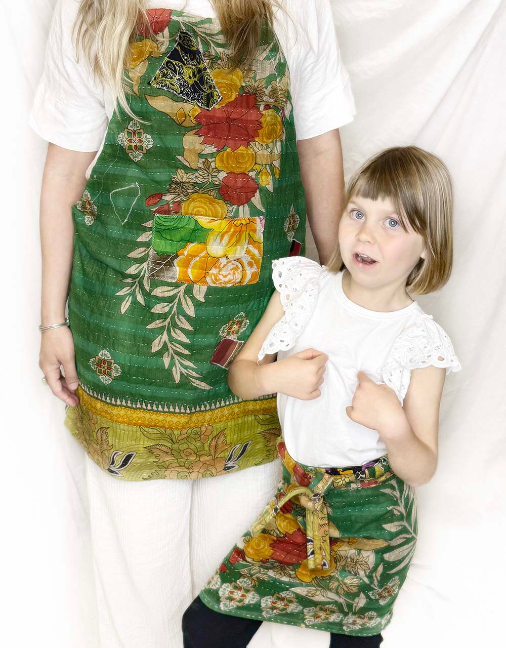 Apron - Bohemian Vintage Kantha Full Aprons Fashion Cooking