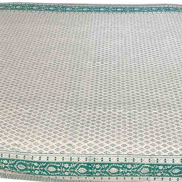 Yummy Linen Cotton Tablecloth Australia 230 x 153cm - Leaves