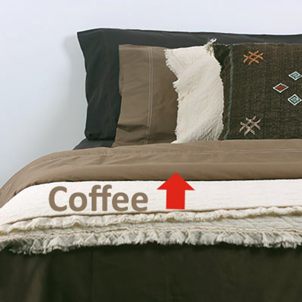 ORGANIC COTTON QUILT SETS GOTS - KING SIZE COFFEE YUMMY LINEN®
