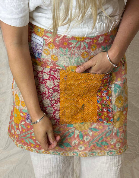 Bohemian Kantha Aprons Vintage Cooking Art Apron
