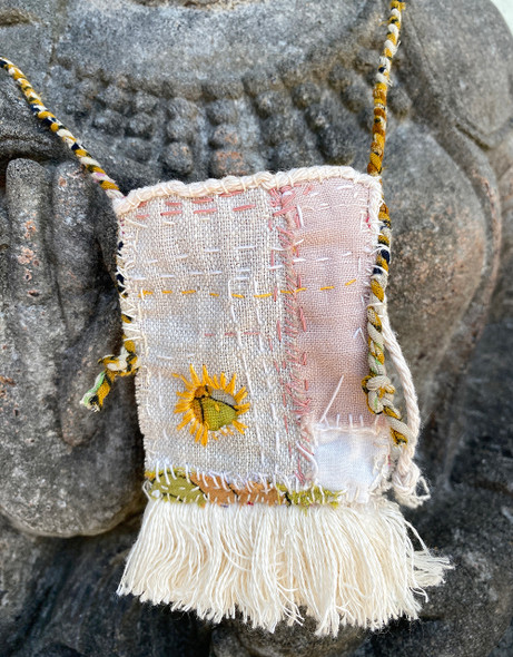 Medicine Amulet Linen Pouch Necklace Medieval Treasure Bag Talisman