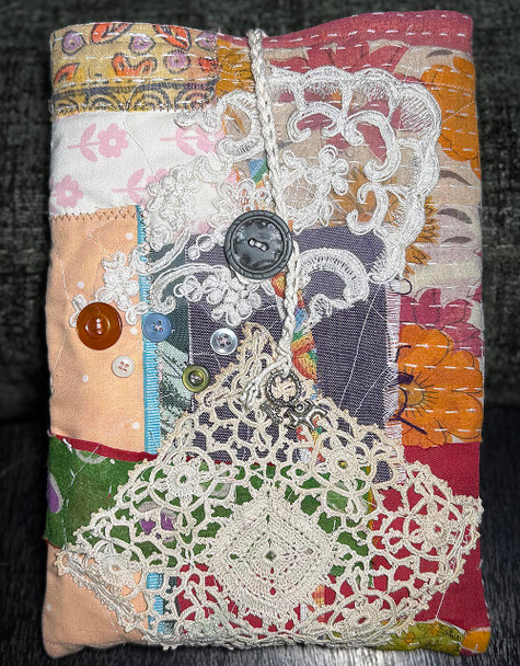 Quilted Book Sleeve Vintage Patchwork Bible Cover, Kindle Organiser, iPad Mini Case