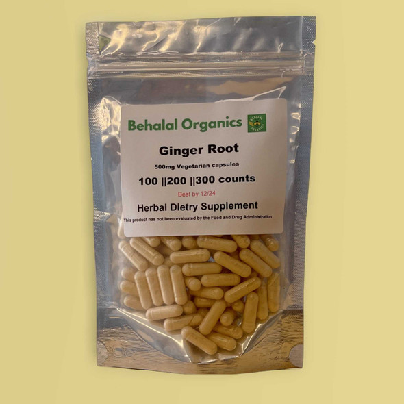 Ginger Root 500mg vegan capsules
