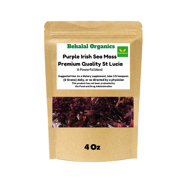 Purple Irish Sea Moss | Premium Quality St Lucia Behalal Organics