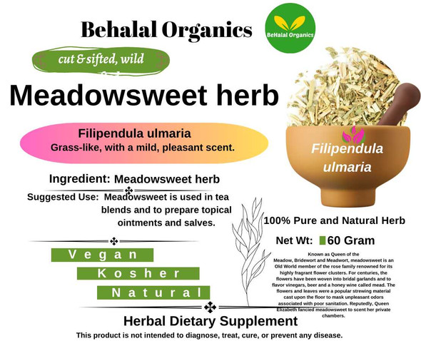 Meadowsweet herb Behalal Organics