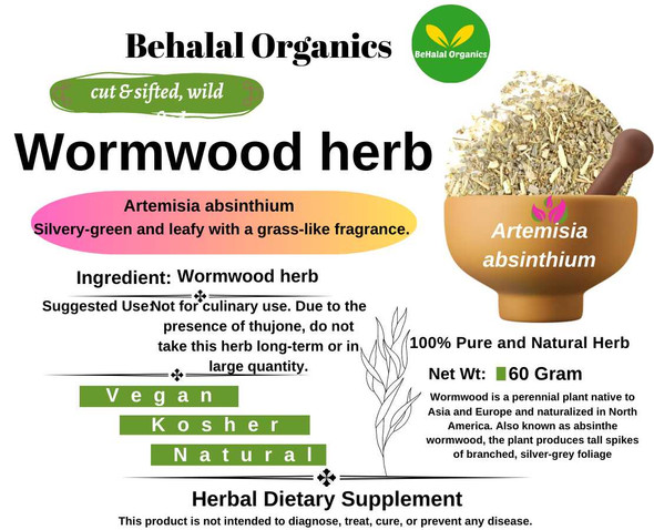 Wormwood herb Behalal Organics