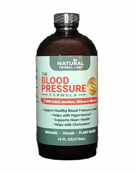 Blood Pressure Formula, By Natural Herbal Labs, Plant-Based. 16 oz