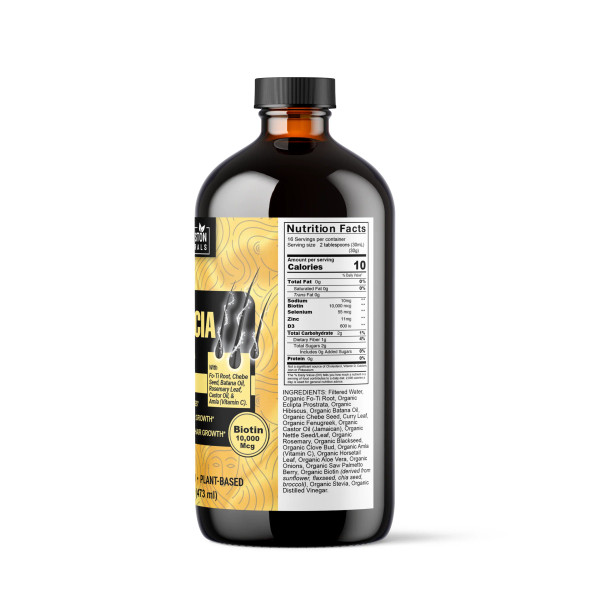 Organic Alopecia Treatment - Plant-Based Hair Growth Formula, 16 oz