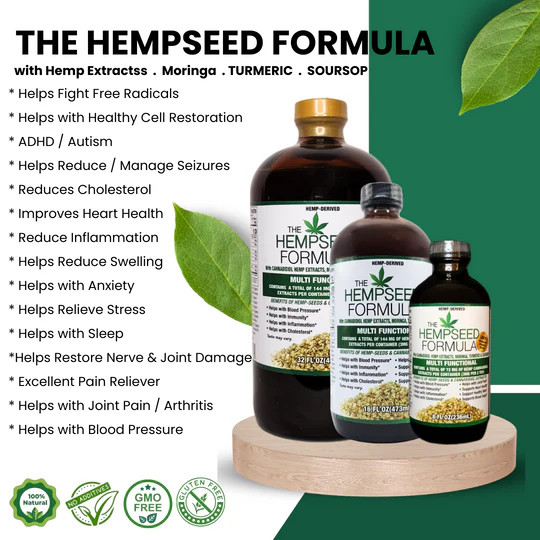 HEMPSEED Moringa Turmeric Soursop Plant-Based Supplement | 16oz