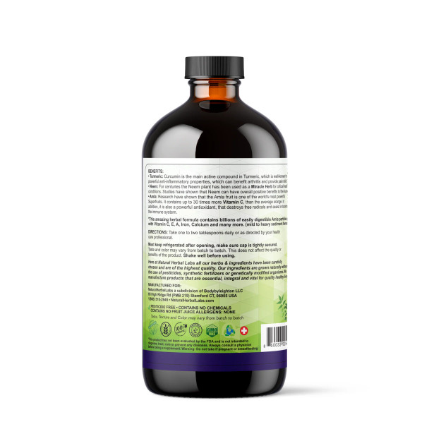 Turmeric Living Bitters - 16 oz | Herbal Digestive Support with Turmeric and Botanicals