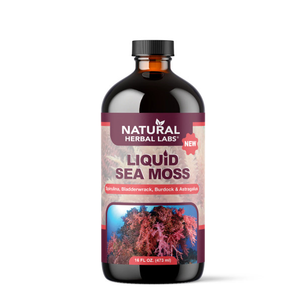 Sea Moss, Bladderwrack, and Burdock Root Herbal Tonic for Wellness