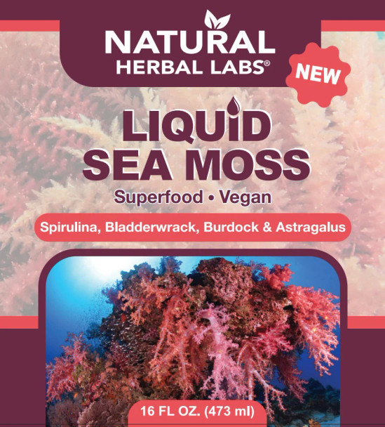 Sea Moss, Bladderwrack, and Burdock Root Herbal Tonic for Wellness