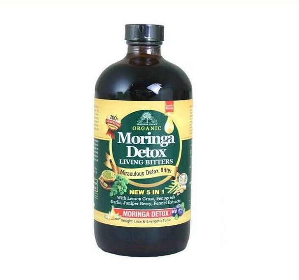 Organic Moringa Detox Bitters - NEW 5-IN-1 Weight Lose & ENERGETIC Tonic 