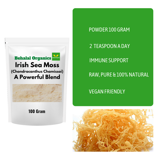 Irish Sea Moss Powder (Chondracanthus Chamissoi) Behalal Organics