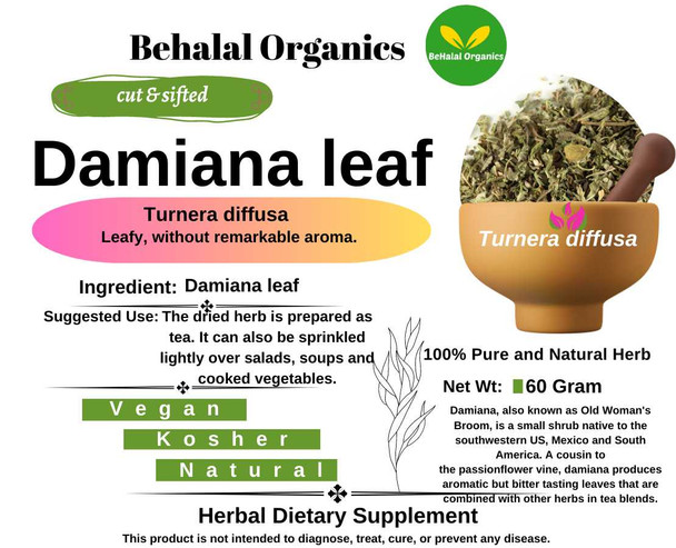 Feuille de Damiane Behalal Organics