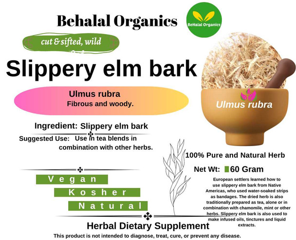 Slippery elm bark Behalal Organics