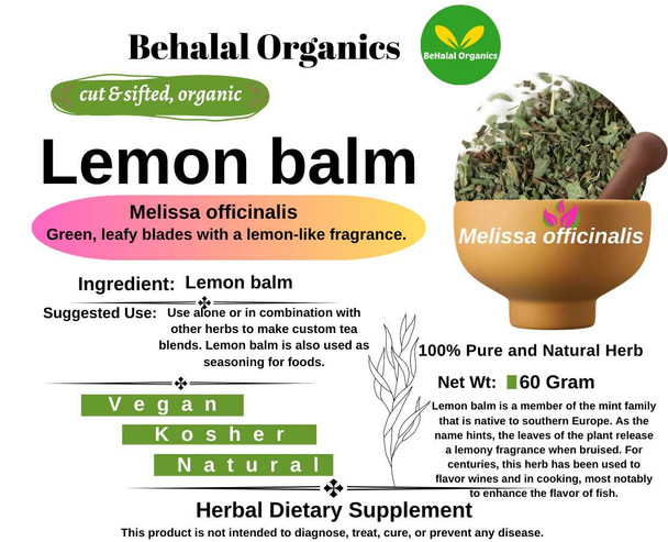 Lemon balm Behalal Organics