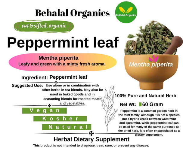 Peppermint leaf Behalal Organics