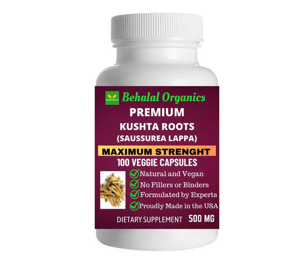 Kushta Roots 100 Quick Release Capsules - 500mg Per Capsule Behalal Organics