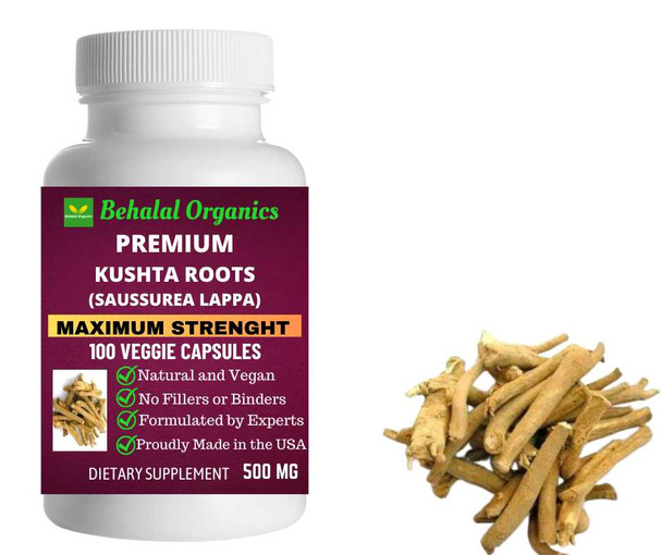 Kushta Roots 100 Quick Release Capsules - 500mg Per Capsule Behalal Organics