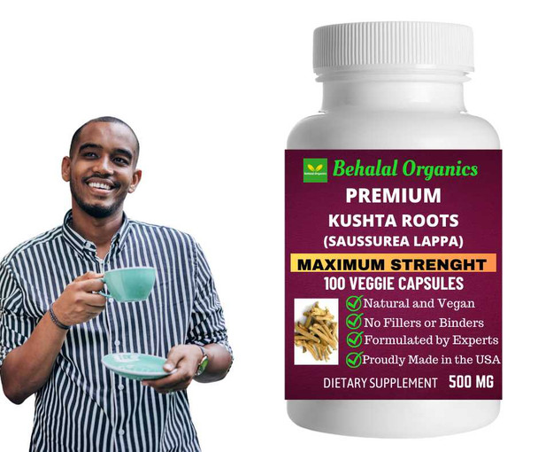 Kushta Roots 100 Quick Release Capsules - 500mg Per Capsule Behalal Organics